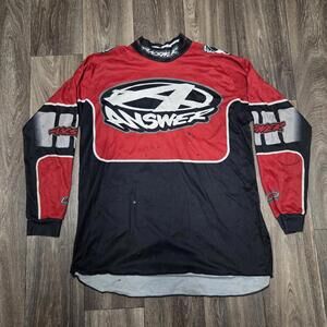Vintage 90s Answer Racing Motorcross Men's Large ? BMX Jersey T Shirt Dirt Bike